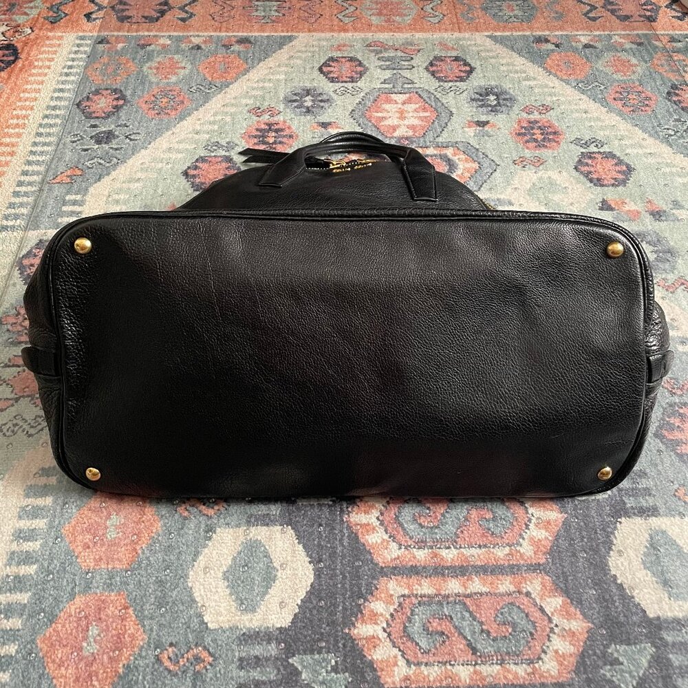 NWOT Miu Miu XL Leather Tote / Carry All Dome Bag - Picture 4 of 15